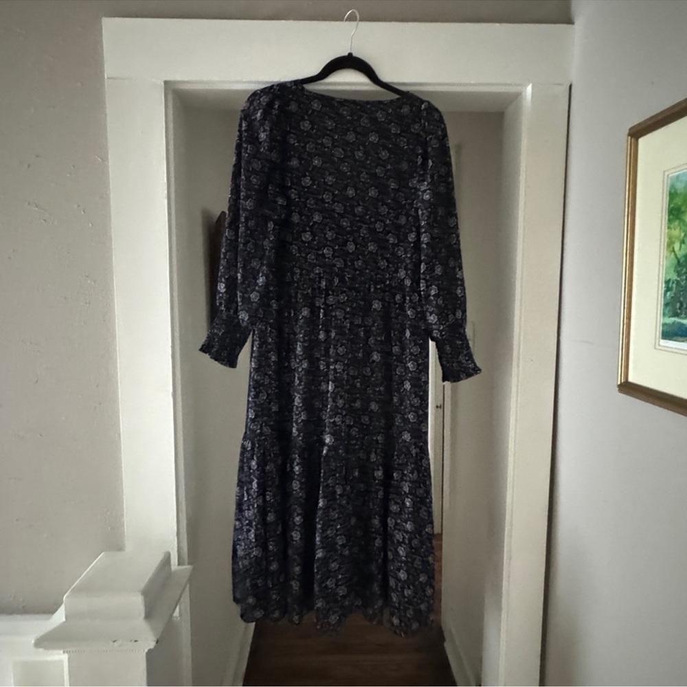 Madewell’s Georgette V-Neck Tiered Midi Dress-Enchanted Floral - Picture 7 of 8